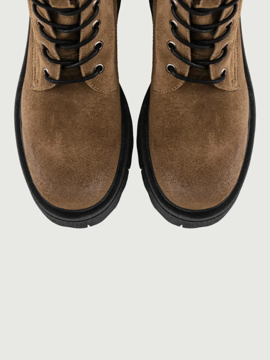 ANFIBIO IN PELLE SCAMOSCIATA TAUPE - immagine 5