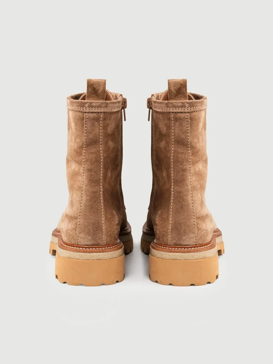 ANFIBIO IN PELLE SCAMOSCIATA TAUPE - immagine 4