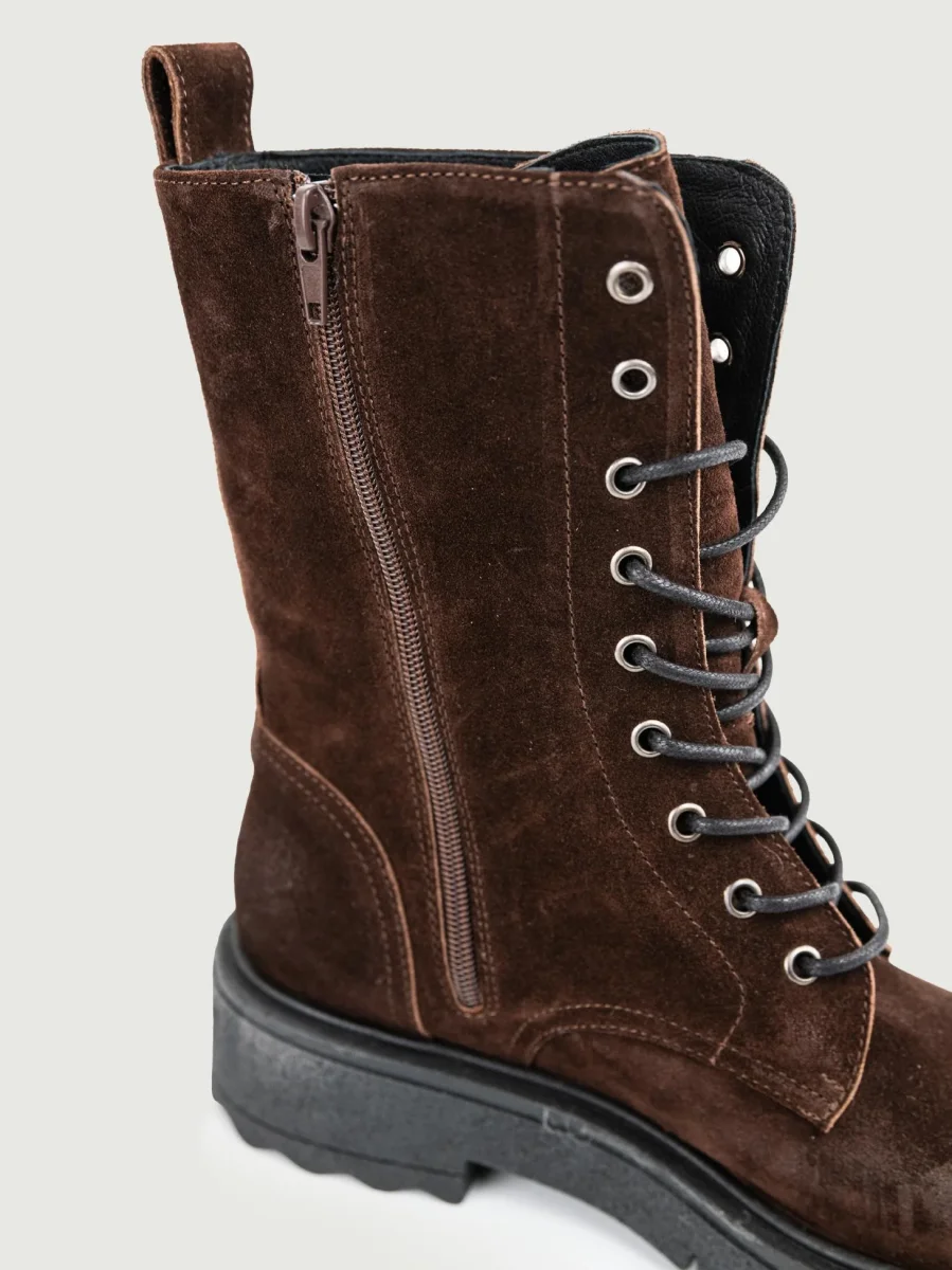 ANFIBIO IN PELLE SCAMOSCIATA TESTA MORO - immagine 6