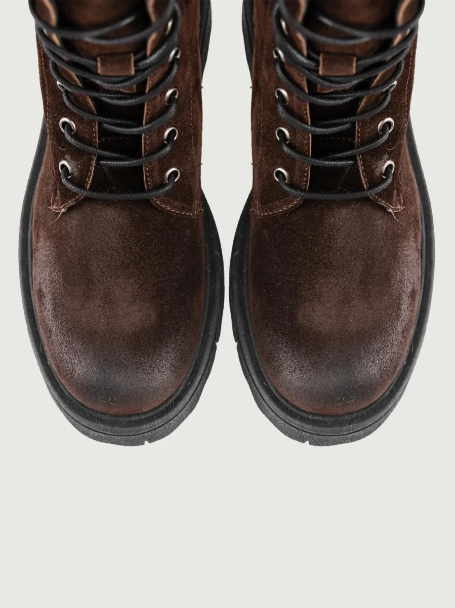 ANFIBIO IN PELLE SCAMOSCIATA TESTA MORO - immagine 5