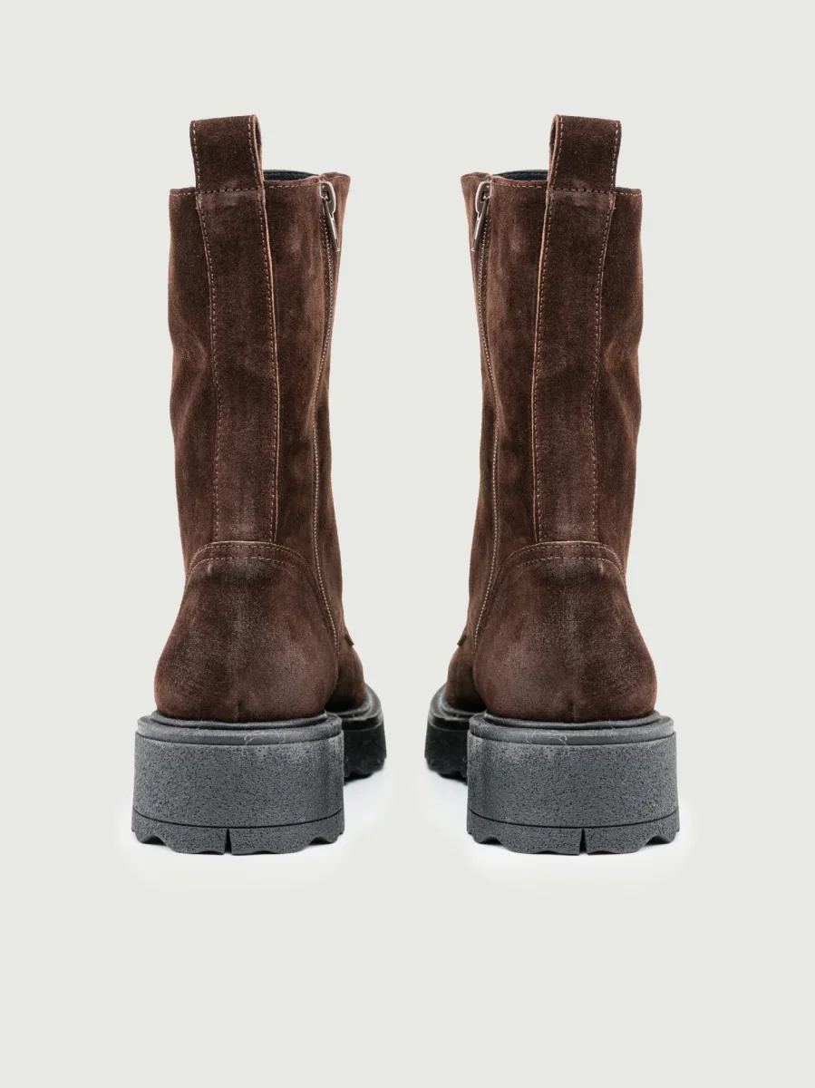 ANFIBIO IN PELLE SCAMOSCIATA TESTA MORO - immagine 4