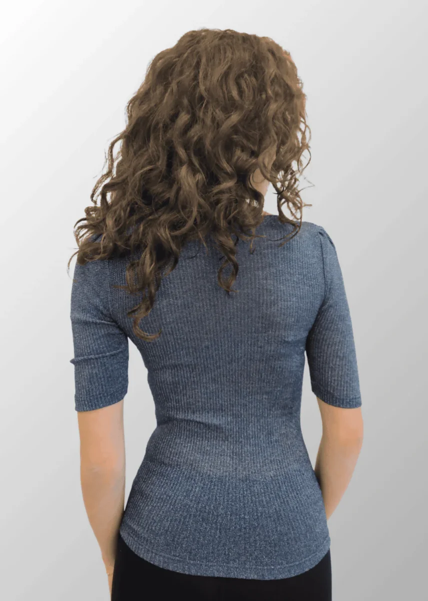 Maglia lamé maniche a 3/4 Giulia in Lana Seta - immagine 3