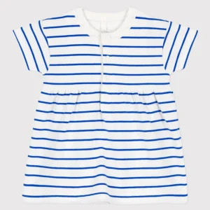 Abito In Tessuto Felpato Bebè Con Body Integrato