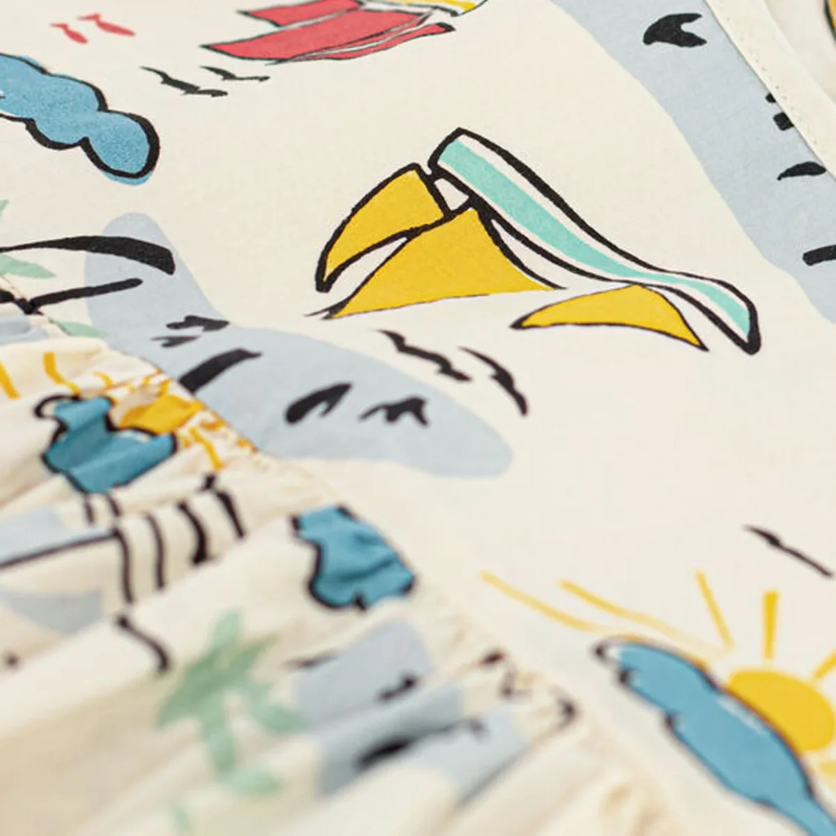 Abito a manica corta in popeline bambina - immagine 4