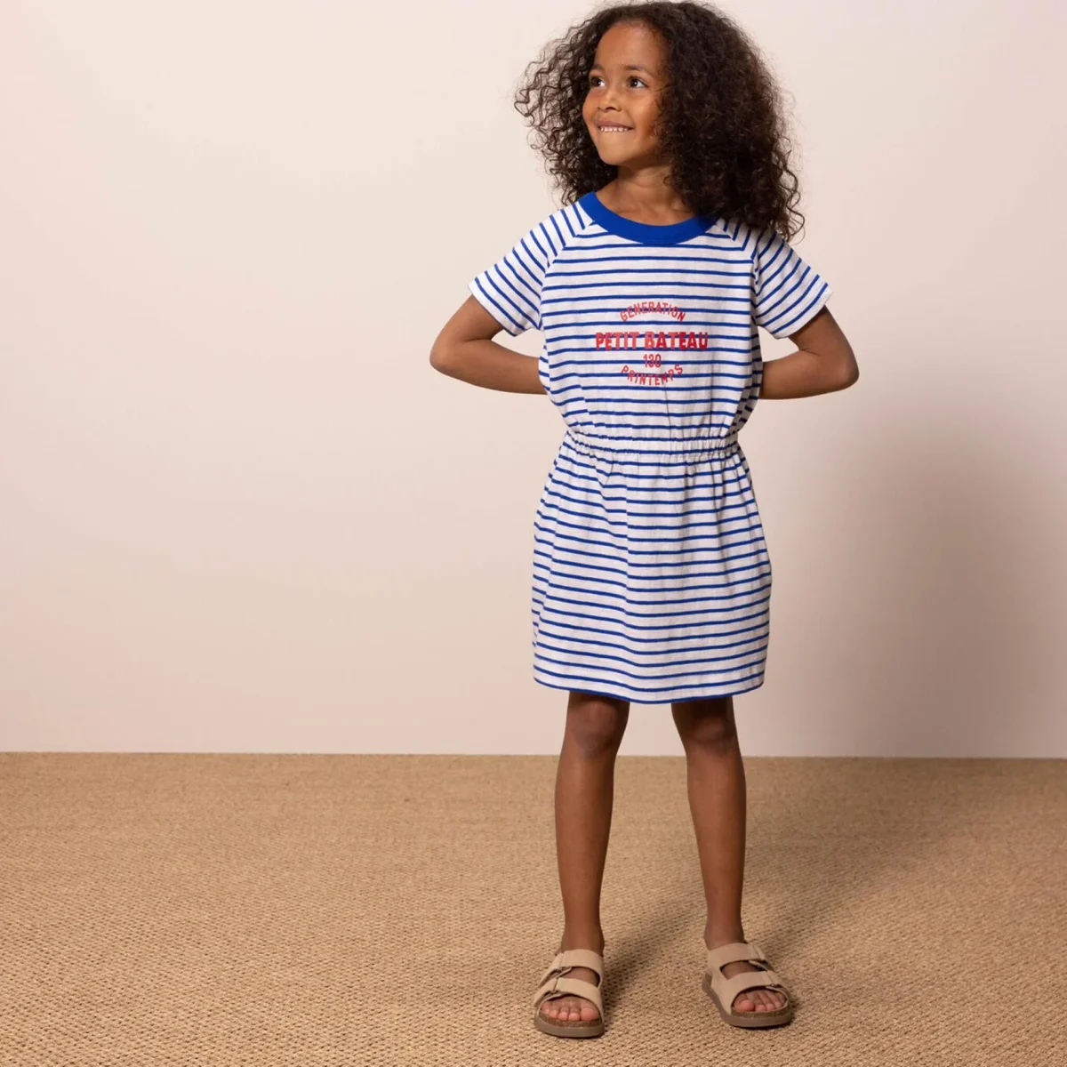 Abito bambina in jersey fiammato a righe - immagine 4