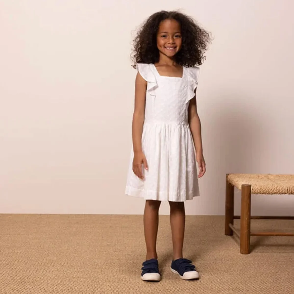 Abito bambina in pizzo sangallo - immagine 4