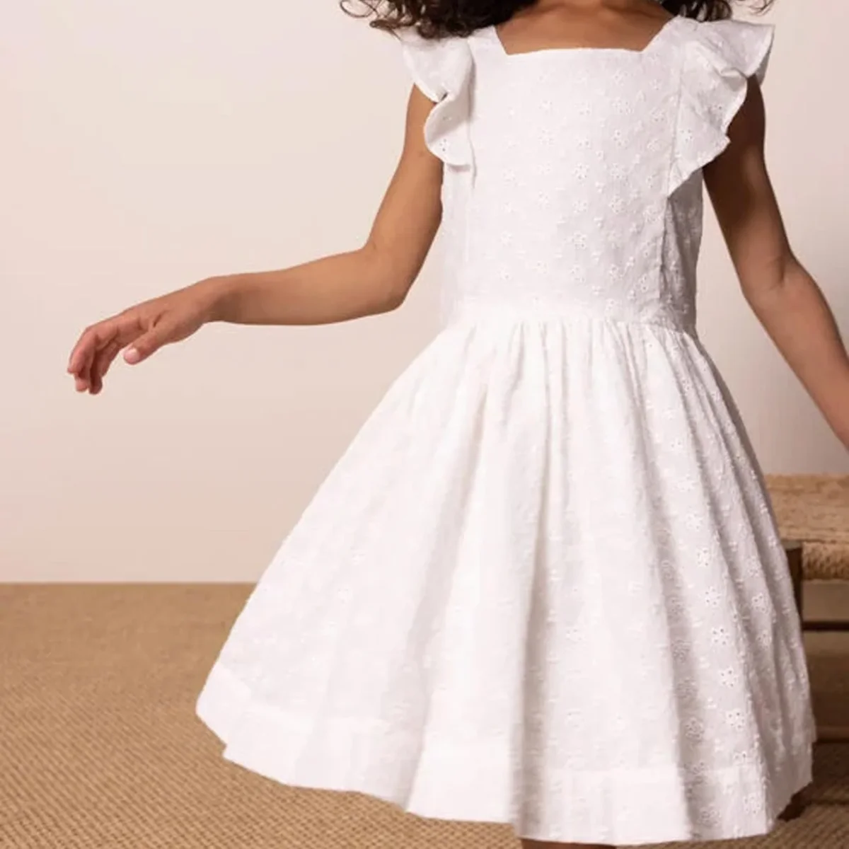 Abito bambina in pizzo sangallo - immagine 3