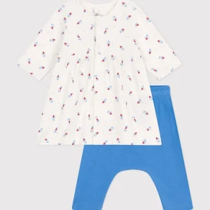 Abito e leggings in cotone neonato