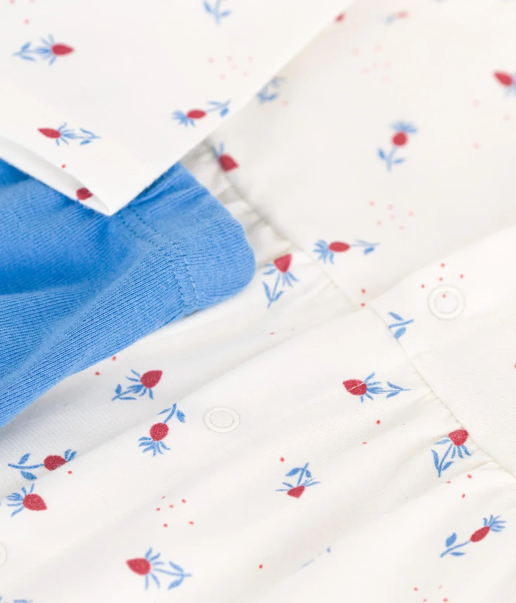 Abito e leggings in cotone neonato - immagine 5