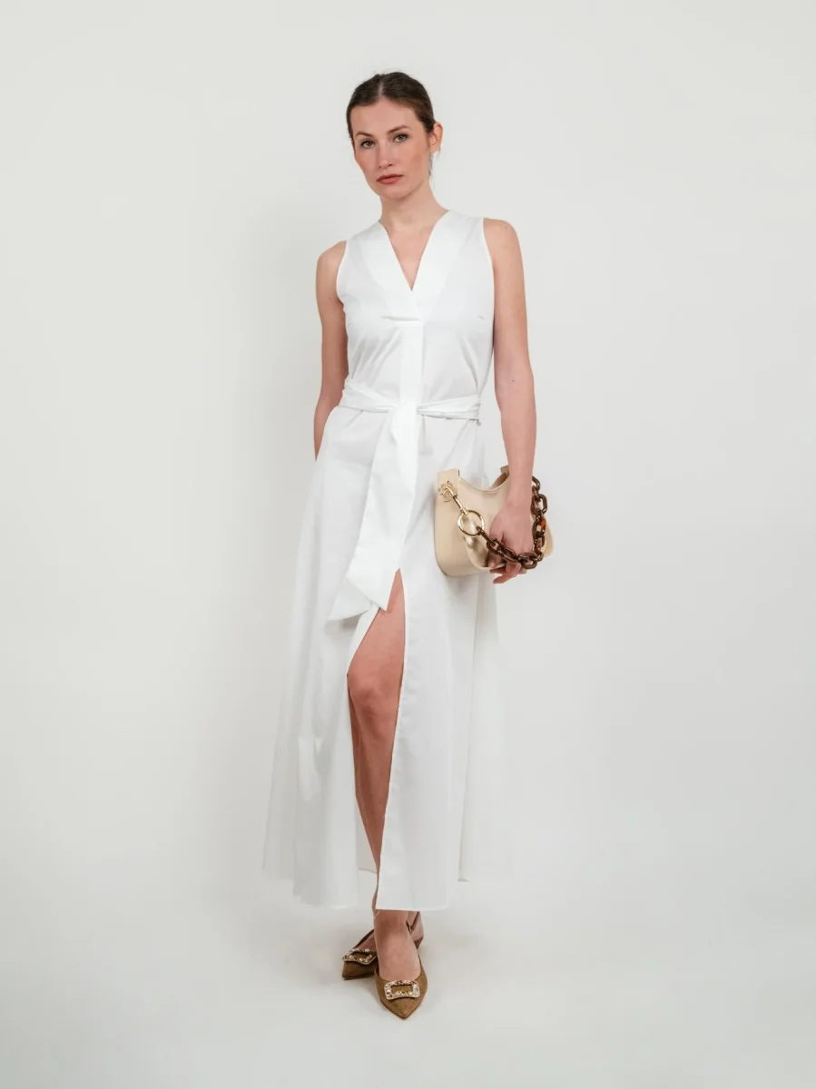 Abito lungo CON FUSCIACCA  bianco ottico - immagine 6