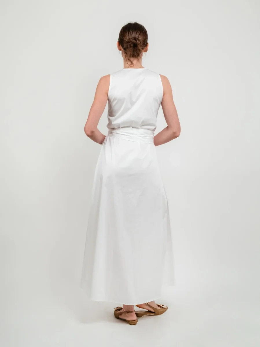 Abito lungo CON FUSCIACCA  bianco ottico - immagine 4