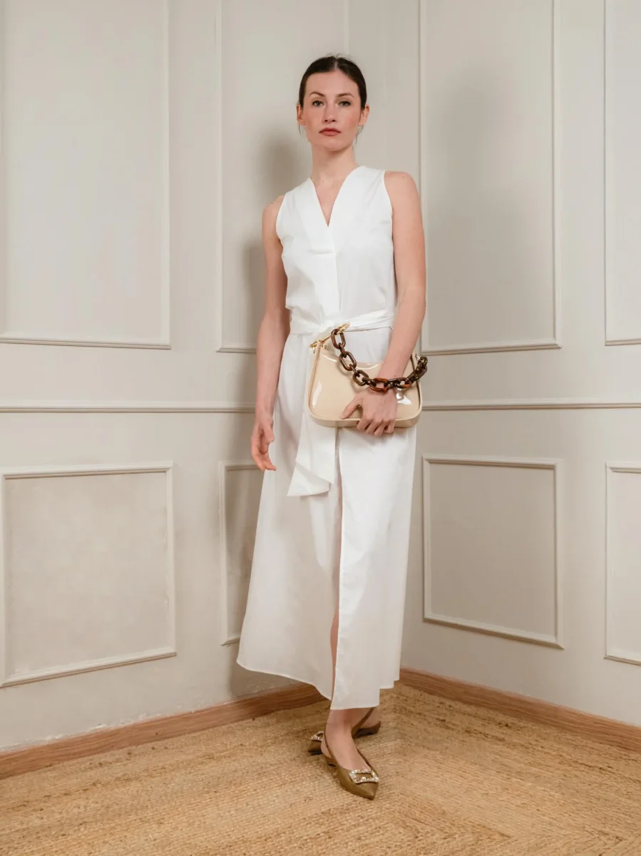 Abito lungo CON FUSCIACCA  bianco ottico - immagine 7