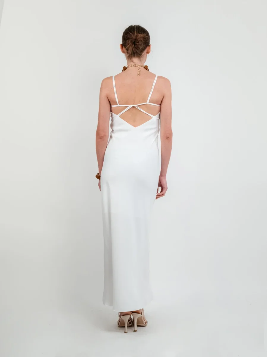 Abito lungo bianco - immagine 4
