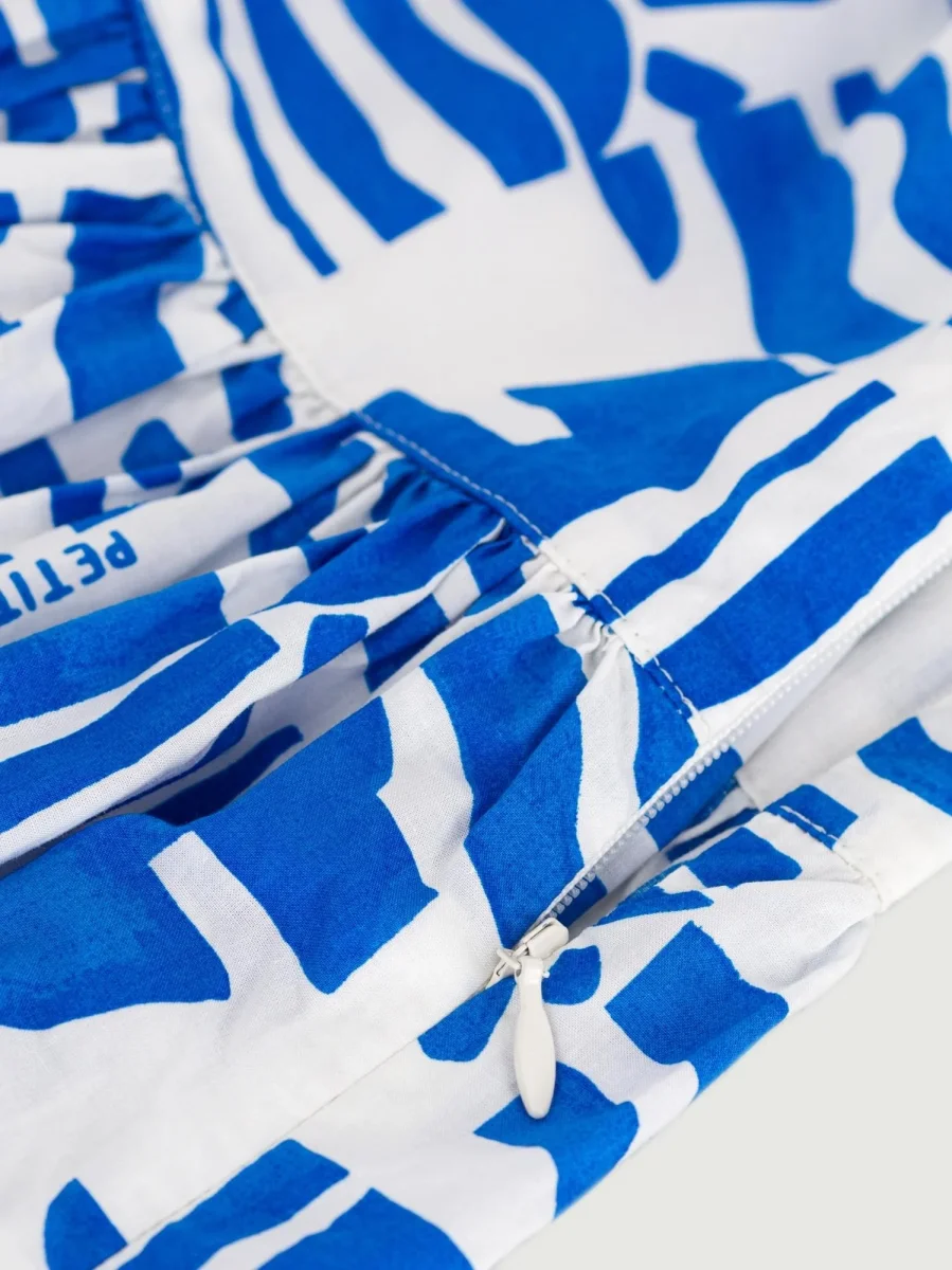 Abito lungo con spalline in cotone stampato bambina - immagine 5