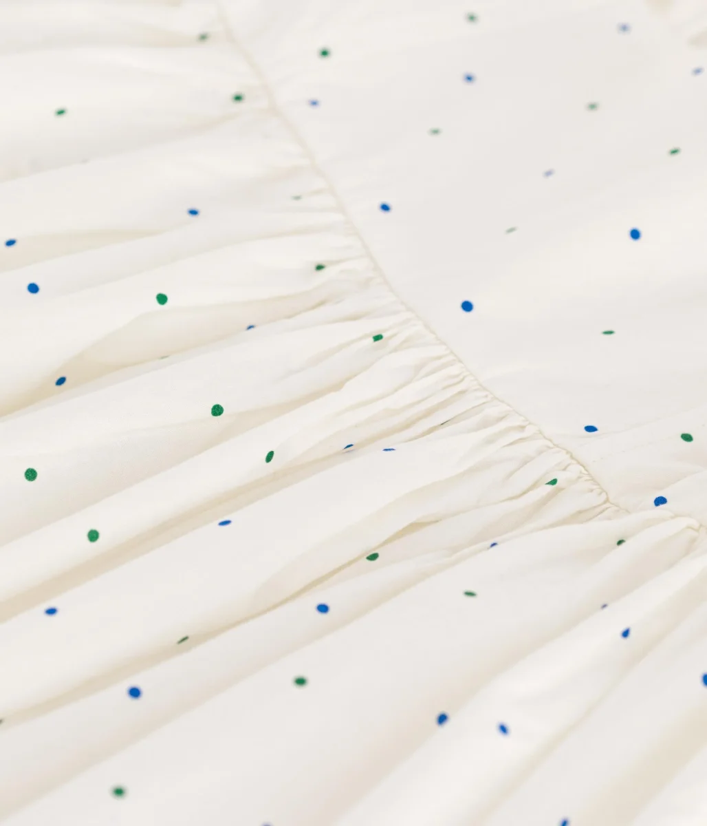 Abito lungo senza maniche in cotone a pois bambina - immagine 8