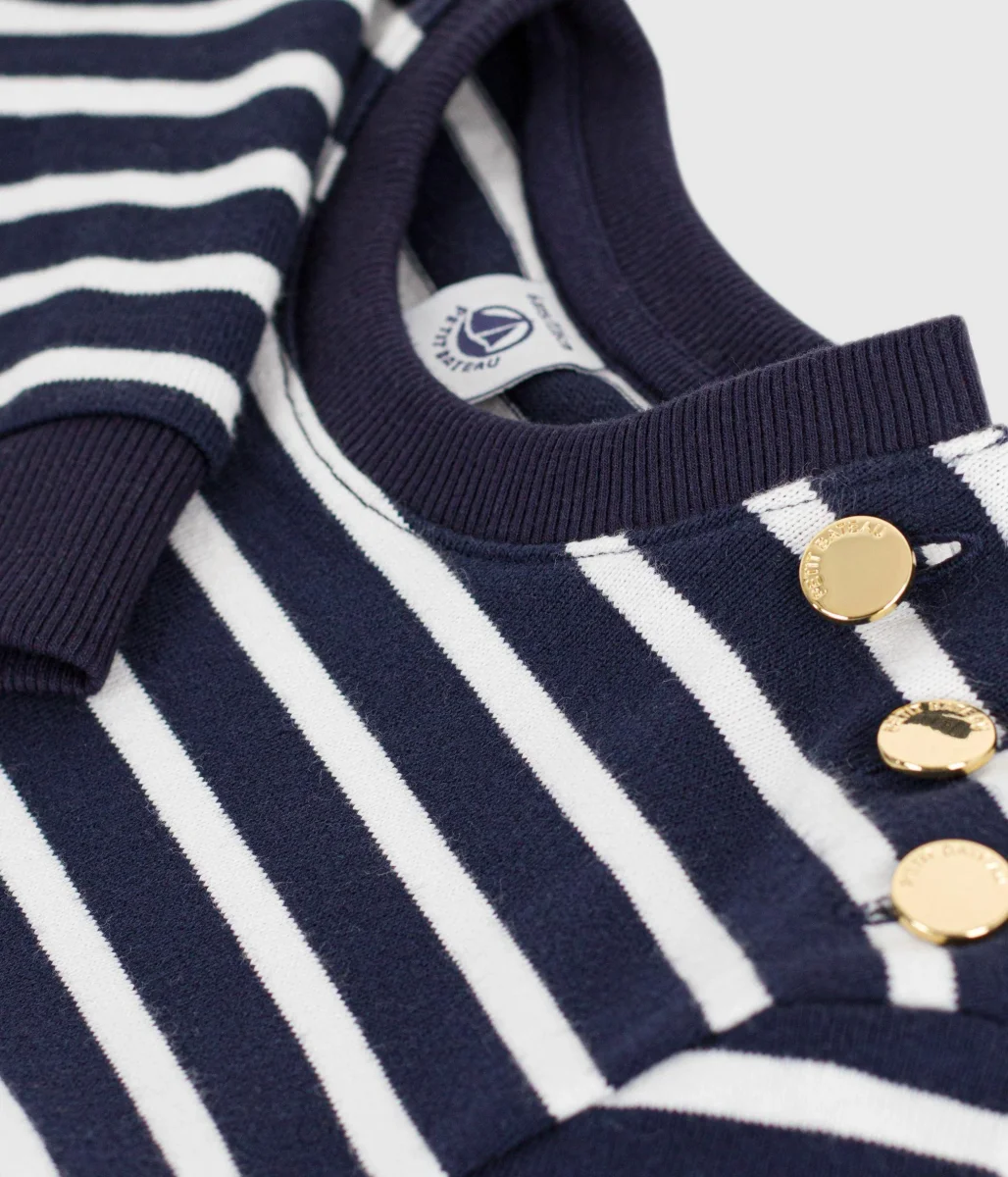 Abito marinière a maniche lunghe in cotone bambina - immagine 3