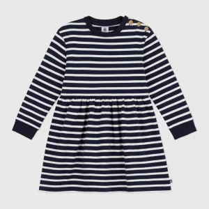 Abito marinière a maniche lunghe in cotone bambina