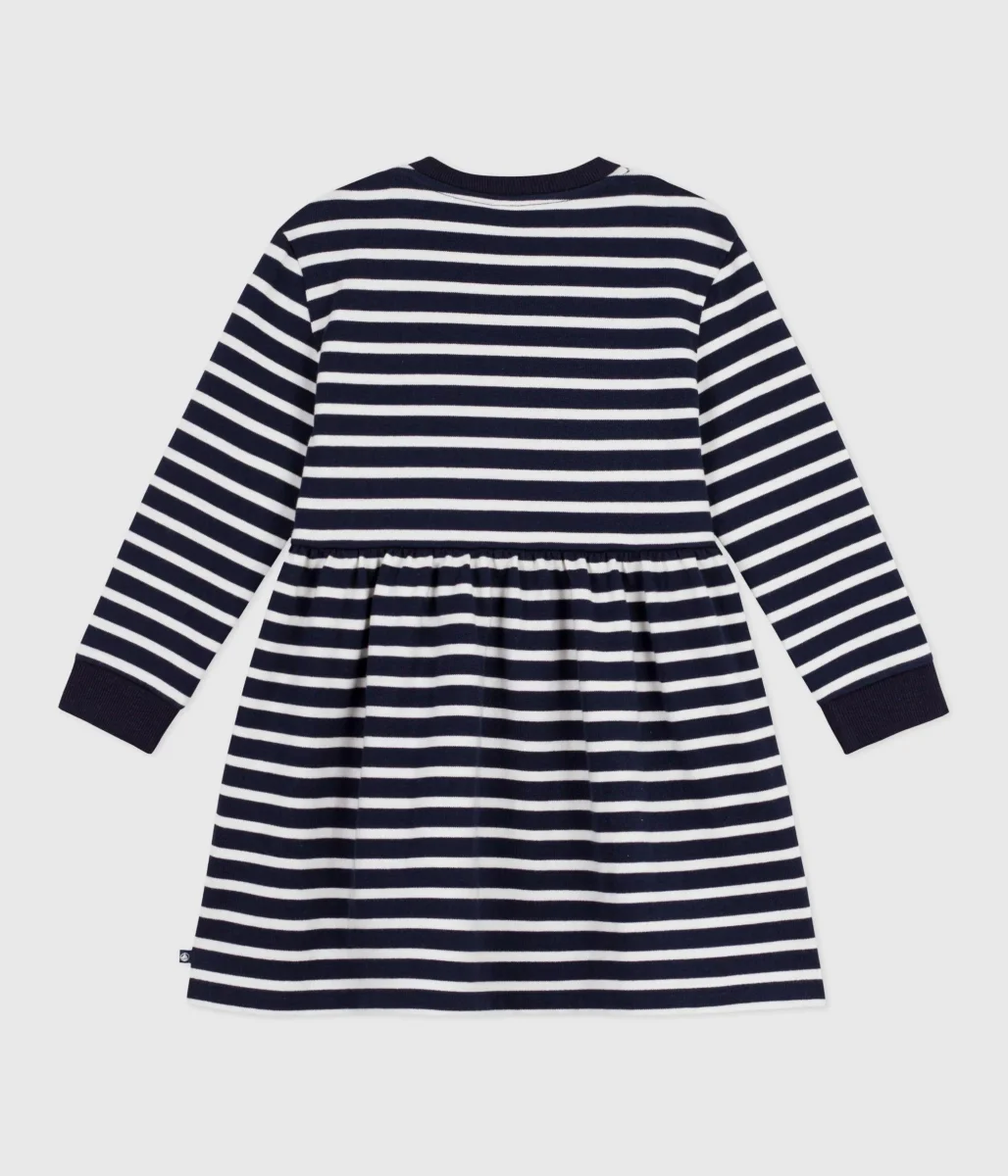 Abito marinière a maniche lunghe in cotone bambina - immagine 4