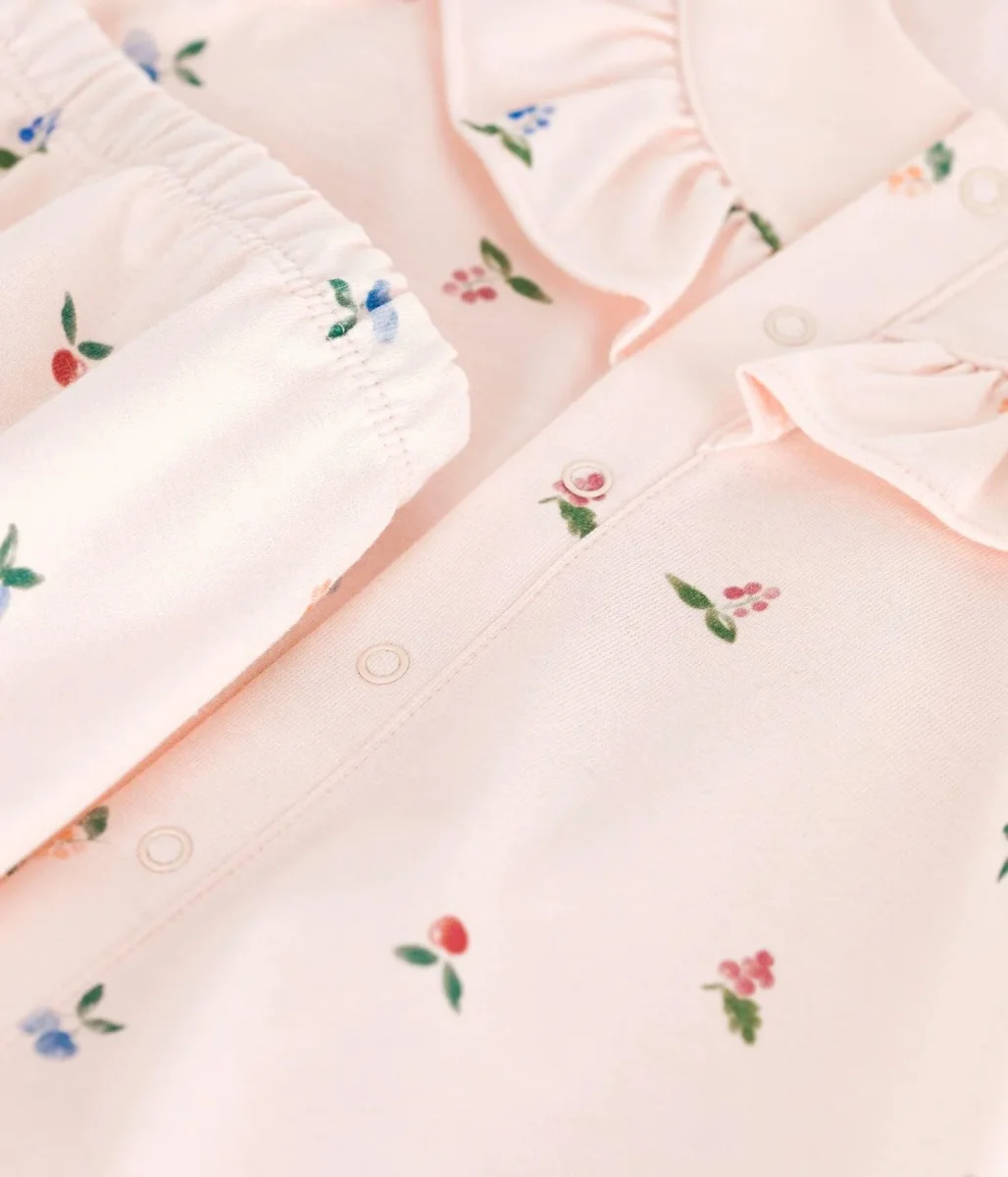 Abito neonato a maniche corte in cotone e bloomer con stampa a frutti - immagine 6