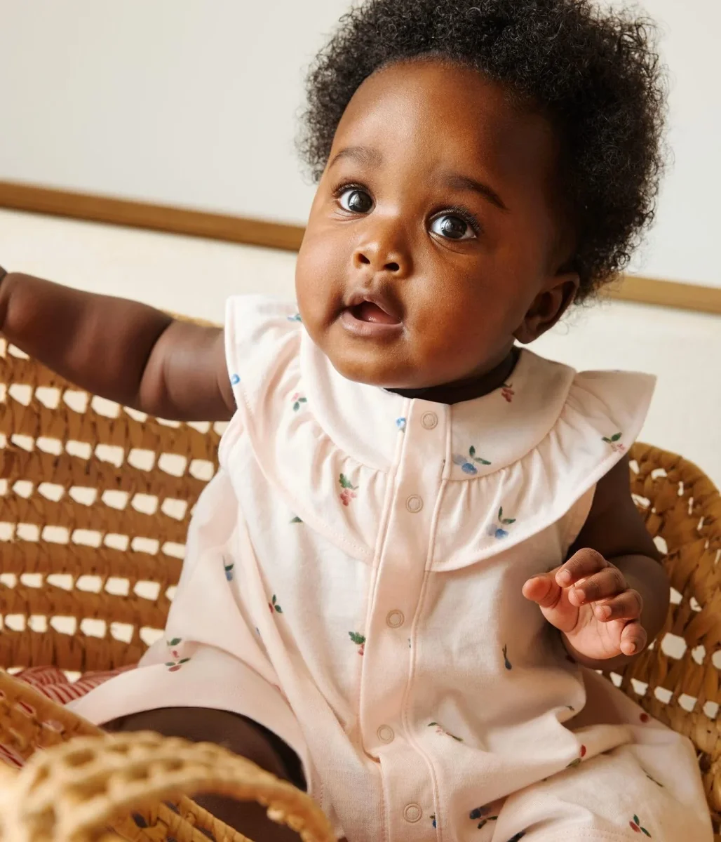 Abito neonato a maniche corte in cotone e bloomer con stampa a frutti - immagine 7