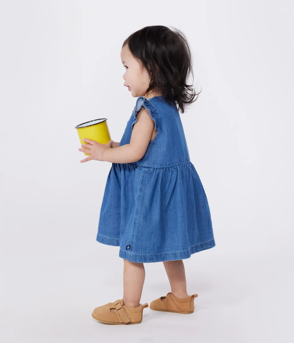 Abito senza maniche in denim leggero bebè - immagine 5