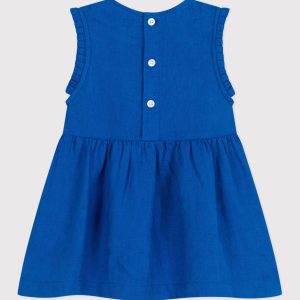 Abito senza maniche in lino bebè