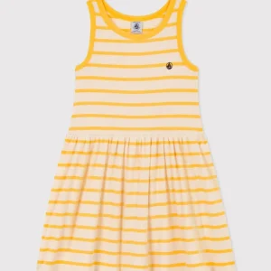 Abito smanicato in cotone bambina