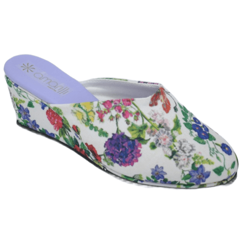 Beatrice Floreale: Pantofole da Donna in cotone stampato