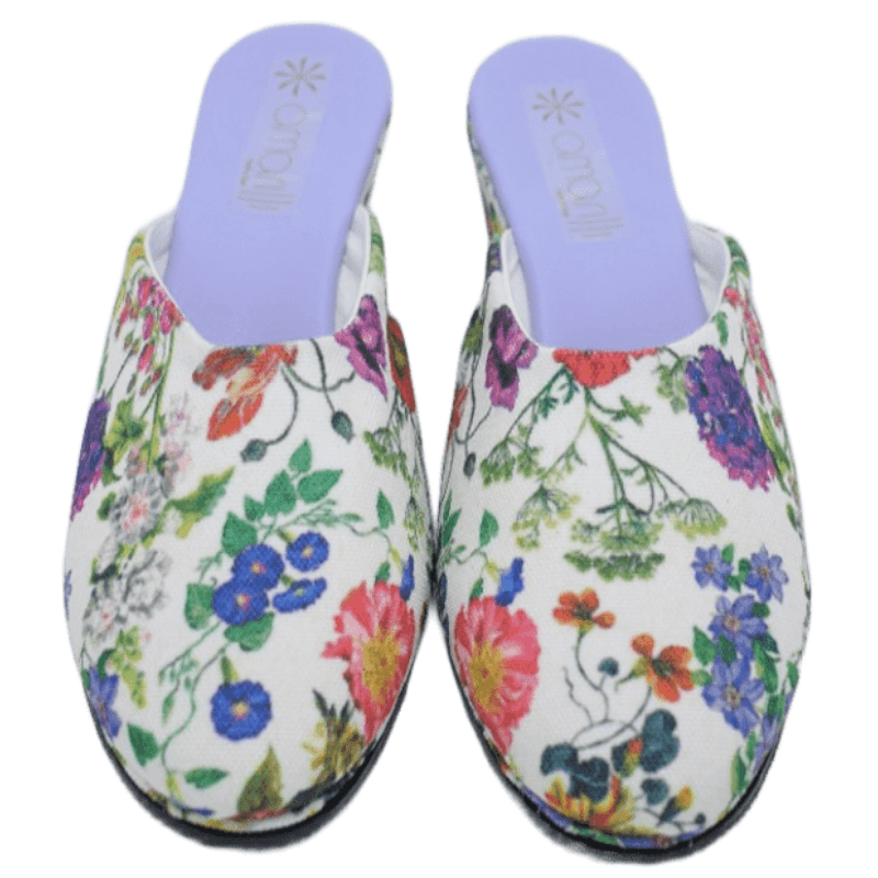 Beatrice Floreale: Pantofole da Donna in cotone stampato - immagine 3