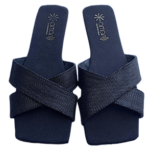 Barbara: Ciabatte per uscire a fasce incrociate in Rafia