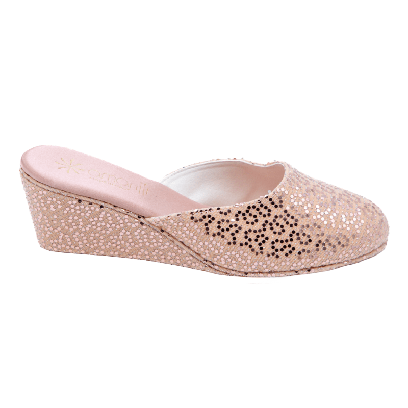 Beatrice: Pantofole da Donna in cotone elasticizzato con strass - immagine 5