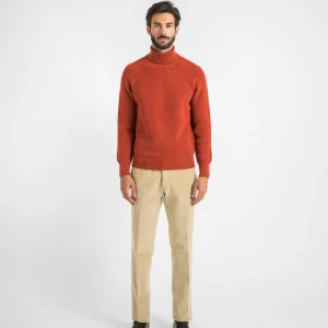 Maglione dolcevita costa inglese spalla raglan - Fiastra