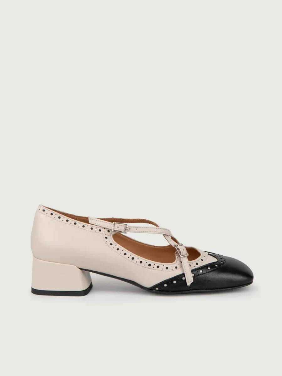 BALLERINA BICOLORE CON CODA DI RONDINE