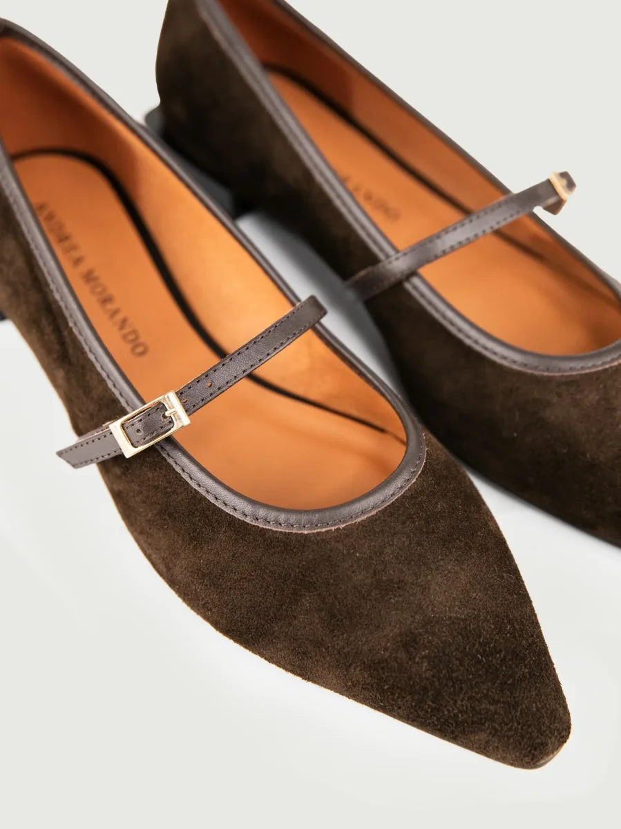 BALLERINA IN CAMOSCIO CIOCCOLATO - immagine 6