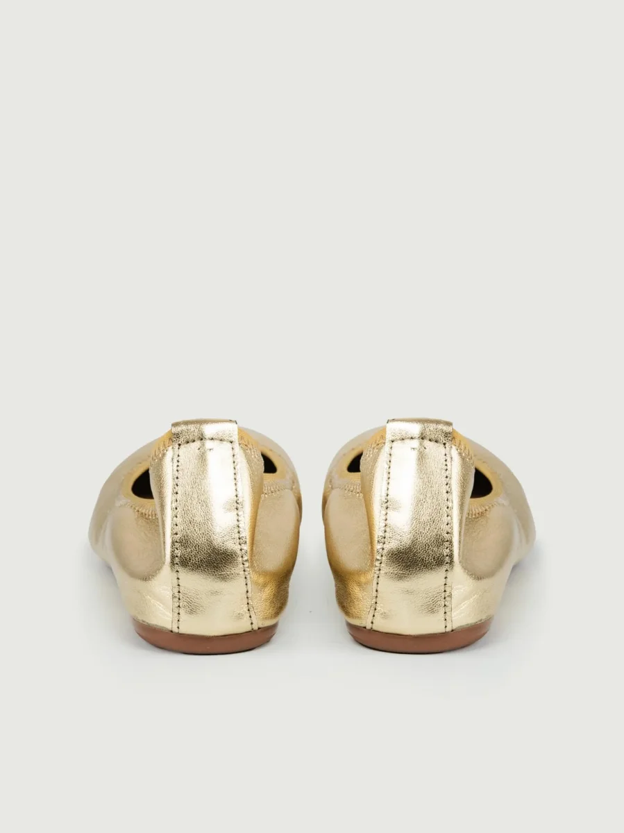 BALLERINA IN PELLE LAMINATA ORO - immagine 4