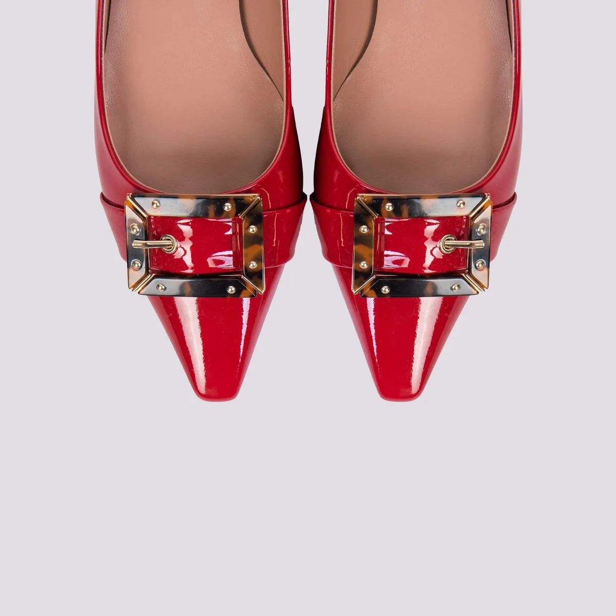 BALLERINA IN VERNICE CON FIBBIA - immagine 4