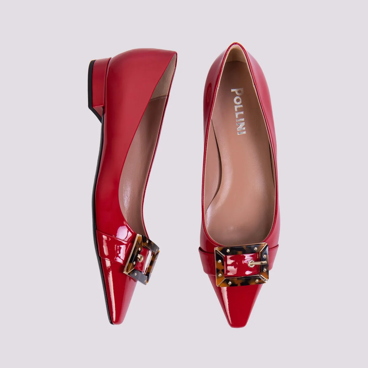 BALLERINA IN VERNICE CON FIBBIA - immagine 5