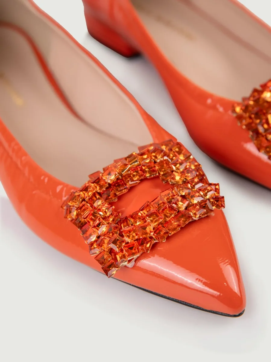 BALLERINE IN NAPLAK ARANCIONE CON GIOIELLO - immagine 6