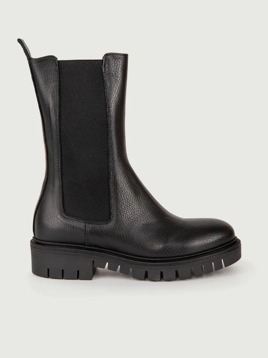 BEATLES IN PELLE MARTELLATA NERA