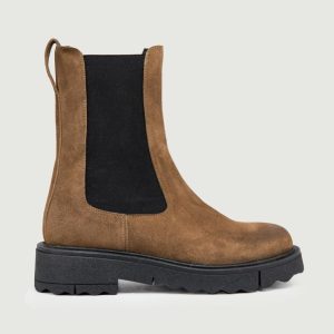 BEATLES IN PELLE SCAMOSCIATA TAUPE