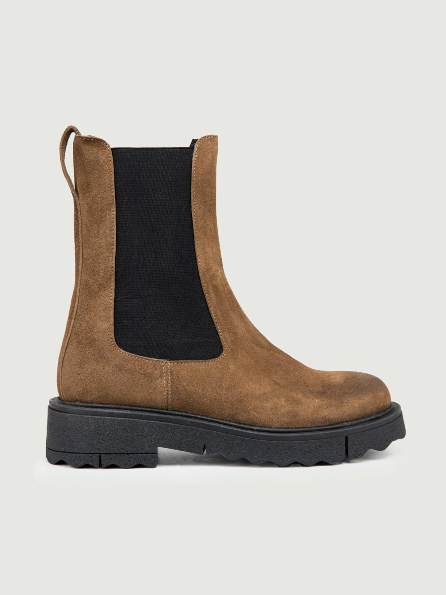 BEATLES IN PELLE SCAMOSCIATA TAUPE