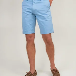 BERMUDA AZZURRO CHIARO CON TASCHE A FILO