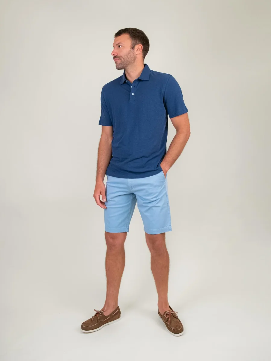 BERMUDA AZZURRO CHIARO CON TASCHE A FILO - immagine 5