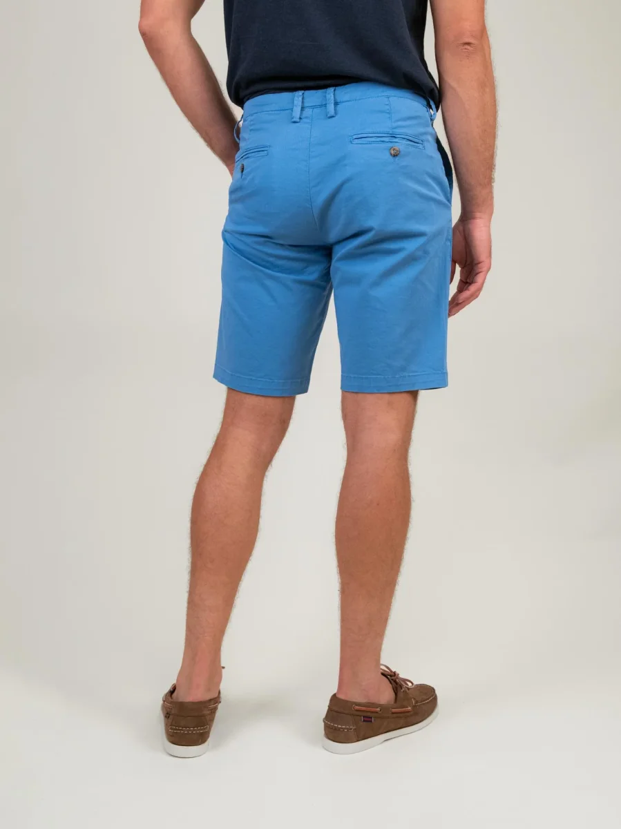 BERMUDA AZZURRO CON TASCHE A FILO - immagine 4