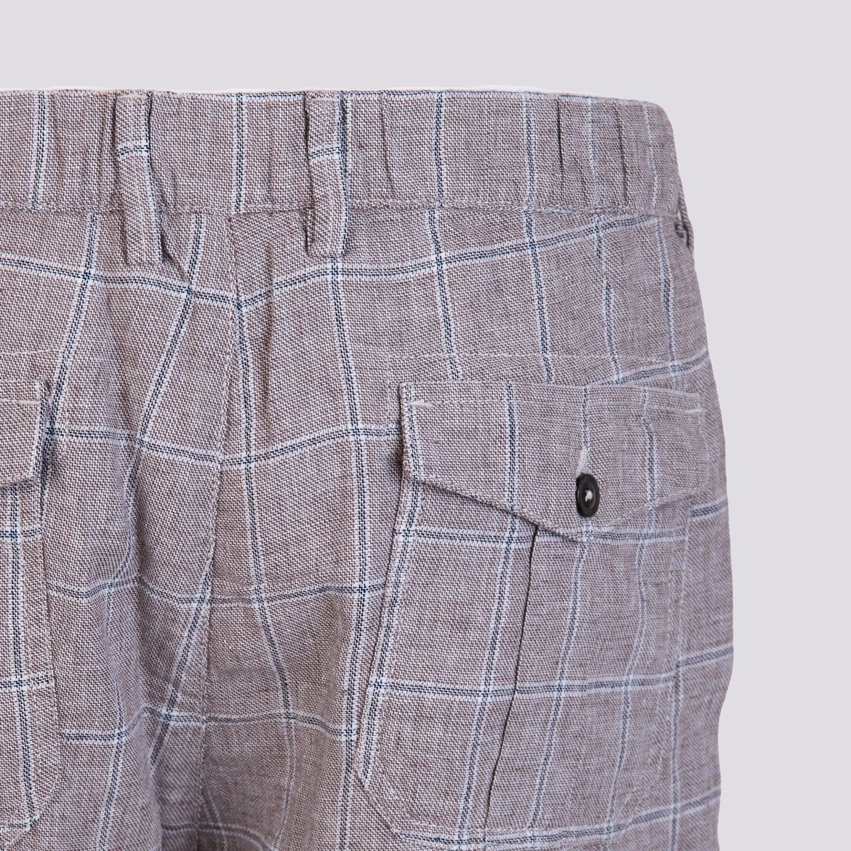 BERMUDA A QUADRETTI IN LINO - immagine 8