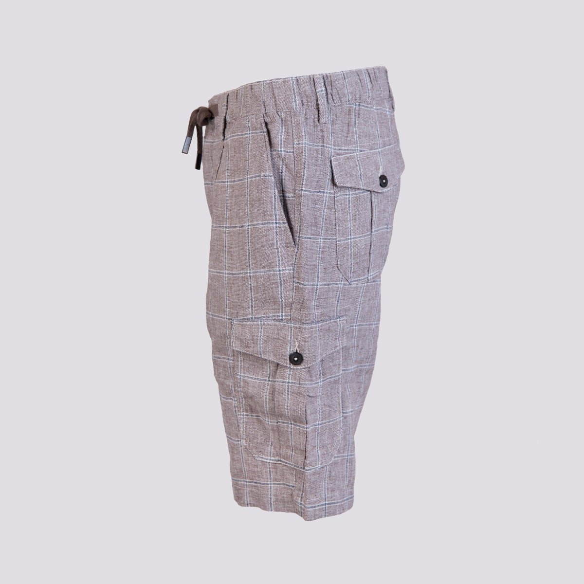 BERMUDA A QUADRETTI IN LINO - immagine 9