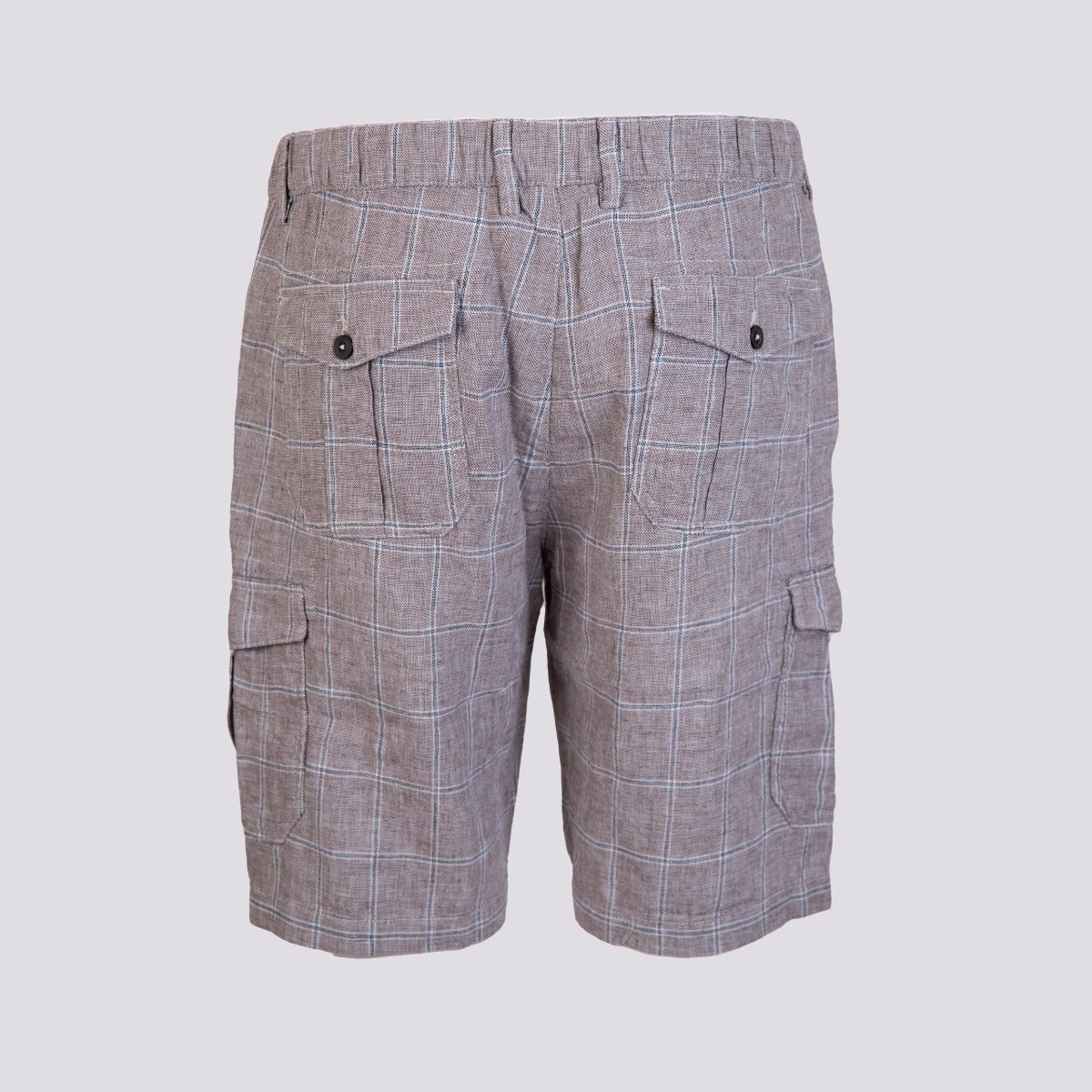 BERMUDA A QUADRETTI IN LINO - immagine 5