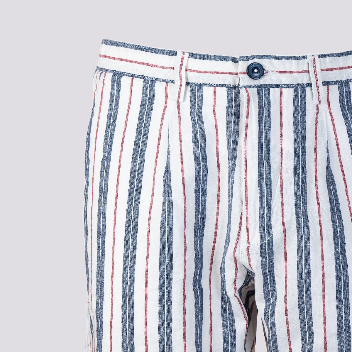 BERMUDA A RIGHE BIANCO BLU E ROSSO - immagine 7