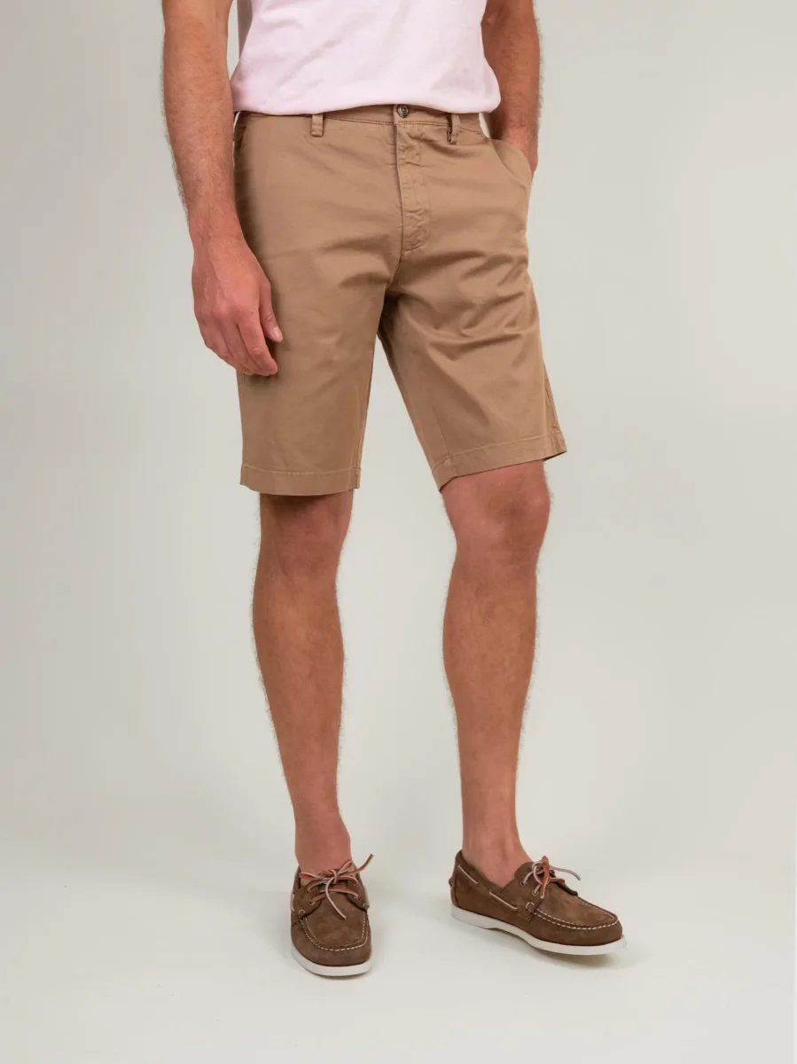 BERMUDA BEIGE CON TASCHE A FILO