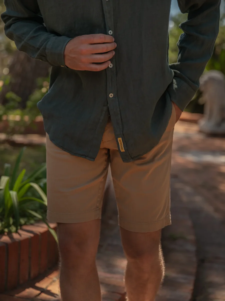 BERMUDA BEIGE CON TASCHE A FILO - immagine 7